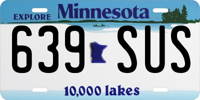 MN license plate 639SUS