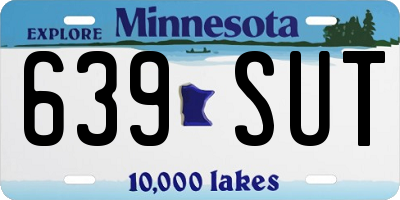 MN license plate 639SUT