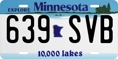 MN license plate 639SVB