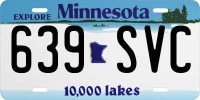 MN license plate 639SVC