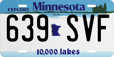 MN license plate 639SVF