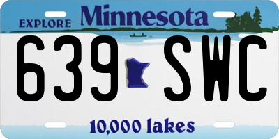 MN license plate 639SWC