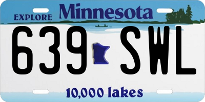 MN license plate 639SWL