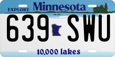 MN license plate 639SWU