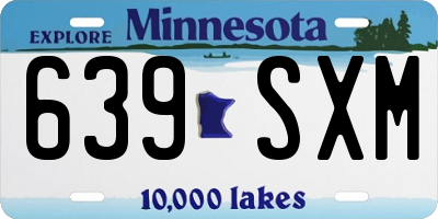 MN license plate 639SXM