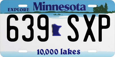 MN license plate 639SXP