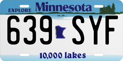 MN license plate 639SYF