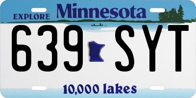 MN license plate 639SYT