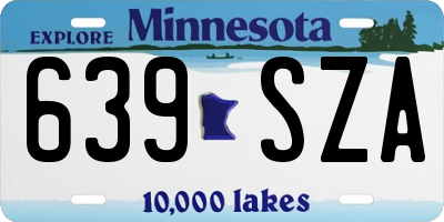 MN license plate 639SZA