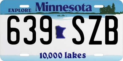 MN license plate 639SZB
