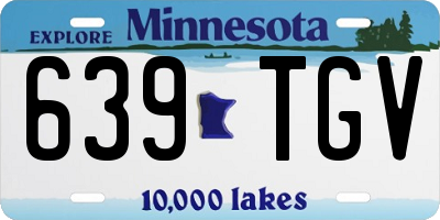 MN license plate 639TGV