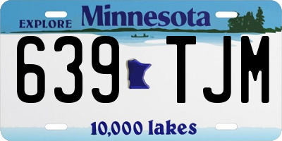 MN license plate 639TJM