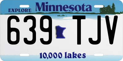 MN license plate 639TJV