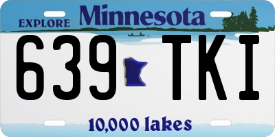 MN license plate 639TKI