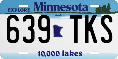 MN license plate 639TKS