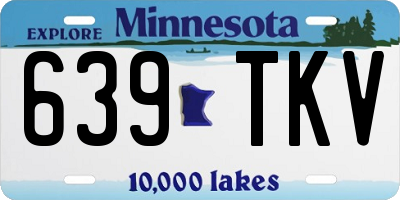 MN license plate 639TKV