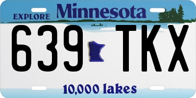 MN license plate 639TKX