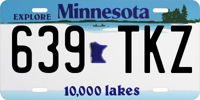 MN license plate 639TKZ