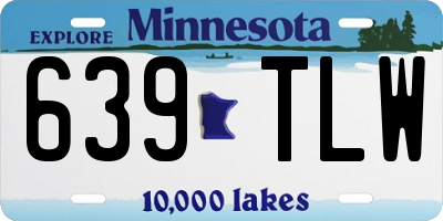 MN license plate 639TLW