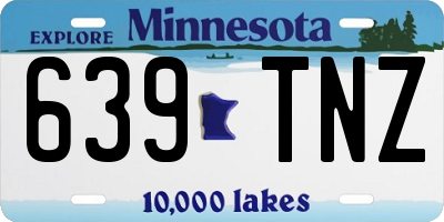 MN license plate 639TNZ
