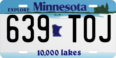 MN license plate 639TOJ