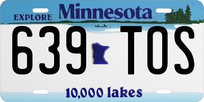 MN license plate 639TOS