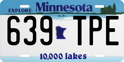 MN license plate 639TPE