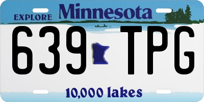 MN license plate 639TPG