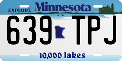 MN license plate 639TPJ