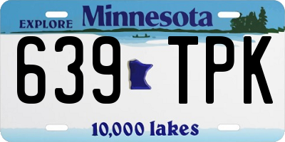 MN license plate 639TPK