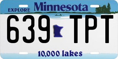 MN license plate 639TPT