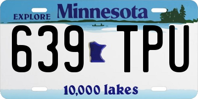 MN license plate 639TPU
