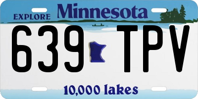 MN license plate 639TPV