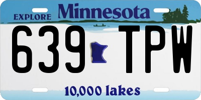 MN license plate 639TPW