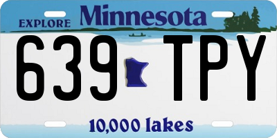 MN license plate 639TPY