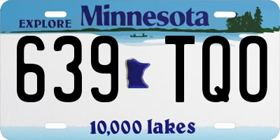 MN license plate 639TQO