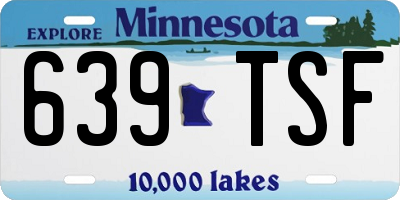 MN license plate 639TSF