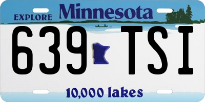 MN license plate 639TSI