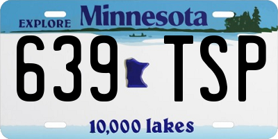 MN license plate 639TSP