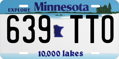 MN license plate 639TTO