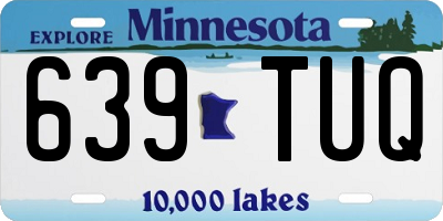 MN license plate 639TUQ