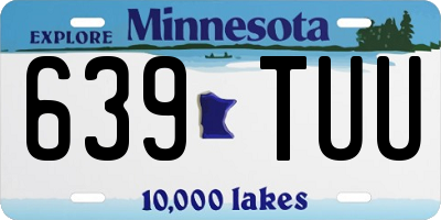 MN license plate 639TUU