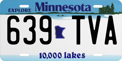 MN license plate 639TVA