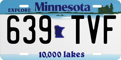 MN license plate 639TVF