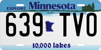 MN license plate 639TVO