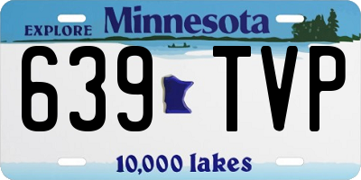 MN license plate 639TVP