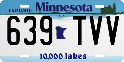 MN license plate 639TVV