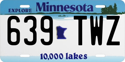 MN license plate 639TWZ