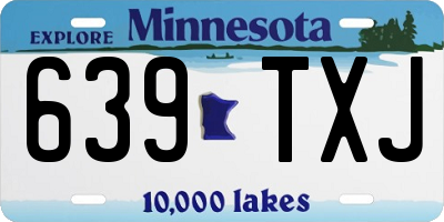 MN license plate 639TXJ