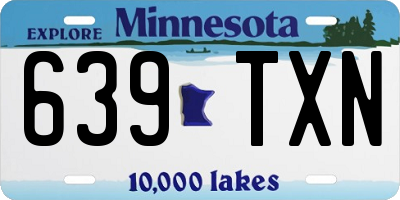 MN license plate 639TXN